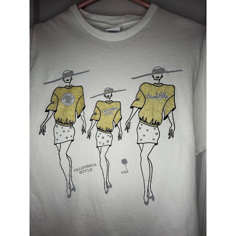 Vintage 90's Beverly Hills California Vogue Fashion Models T-Shirt No Flaws